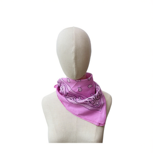 Pañuelo Cuadrado Angelina Rosa Paisley 54x54cm de Algodón, Accesorio de Moda para Mujer - Product Image 3