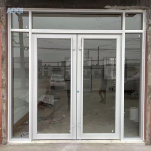 Puerta de vidrio antirrobo de aleación de aluminio comercial similar <span class=keywords><strong>a</strong></span> la de KFC y McDonald's en la entrada de una tienda - Product Image 5