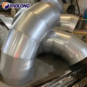 Segmen Bending Ventilasi 4 Inci Pipa Fitting Stainless Steel Knalpot Siku