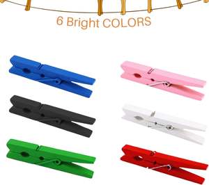 12pcs Heavy Duty Multifunction Design Plastic Clothespins Springs Colorful Injection-Molded Laundry <b>Pegs</b> Living Room Kitchen - Product Image 2