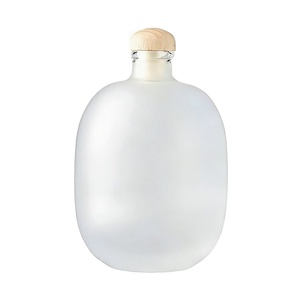 Botella de Vidrio Vacía Personalizada, Negra Mate Esmerilada, de 100 ml, 250 ml, 500 ml, con Corcho, <span class=keywords><strong>para</strong></span> Vino, Whisky, Vodka, Ginebra, Jugo, Licor - Product Image 2