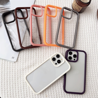 Pour iPhone 16 15 14 13 12 11 Pro Max Silicone souple pare-chocs dur acrylique couverture hybride luxe antichoc armure étui transparent
