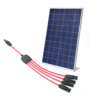 Arnés de cable solar tipo Y de cinco vías al por mayor ODM 1 a 4 para conexión de paneles solares