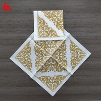 Serviettes Airlaid blanches Offre Spéciale Serviettes en papier à cocktail de mariage imprimées avec logo personnalisé pour la fête