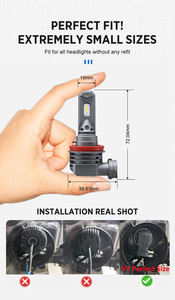 24V Mini Auto camión faro bombilla sin ventilador 360 LED 6000K Y6 F3s S8 <span class=keywords><strong>X7</strong></span> V9 F9 9005 H4 H11 H7 para Toyota para Corolla para Civic - Product Image 4