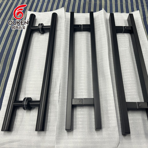 Nhà Máy Giá H Loại Trở Lại Trở Lại Nội Thất Trượt Màu Đen Sang Trọng Cửa Thép Không Gỉ Xử Lý Dài Hiện Đại Cửa Xử Lý - Product Image 4