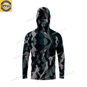 Haut de pêche à manches longues avec capuche, logo personnalisé, séchage rapide, protection UPF 50, respirant, imprimé, anti-UV - Product Image 2