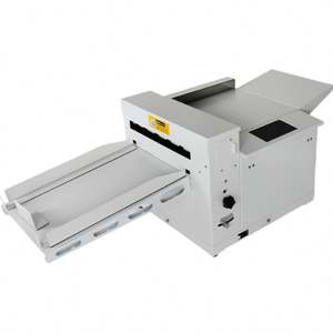 เครื่องพับกระดาษอัตโนมัติควบคุมด้วยหน้าจอสัมผัสไฟฟ้า ใช้สำหรับกระดาษ แผ่นทองแดง การ์ดเชิญ ตั๋ว ภาพวาด - Product Image 2