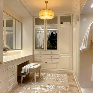 Armoire <span class=keywords><strong>de</strong></span> rangement murale BALOM, moderne, blanche, sur mesure, conçue pour la chambre à coucher et la salle <span class=keywords><strong>de</strong></span> <span class=keywords><strong>dressing</strong></span> d'hôtel - Product Image 5