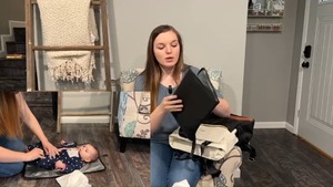 Muestra Gratuita, Fabricante, Personalizado, Moda, Vegano, Piel Sintética, Organizador de Pañales para Mamá, Bolso de Pañales para Bebé, Mochila - Product Image 4