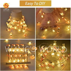 Trẻ em phòng LED Bunny cà rốt ánh sáng chuỗi phục sinh trang trí thỏ chuỗi đèn chiếu sáng kỳ nghỉ sản phẩm - Product Image 5