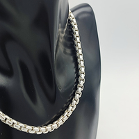 Chaîne ronde de 5,2 mm en argent 92,5 %, bijoux en argent véritable, fournisseur d'usine, vente chaude, chaîne pour homme en rouleau
