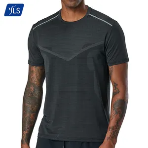 YLS Custom Logo Polyester Sublimation Shirt Blanks Quick Dry Running Fitness Men's T-Shirt Athletic Wear Men