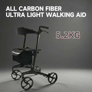 Déambulateur pliable en fibre de carbone | Aide à la mobilité légère et réglable pour personnes âgées et handicapées - Product Image 5