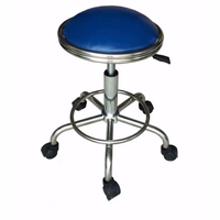 Chaise mobile YP-0009 de tabouret de laboratoire de chimie d'acier inoxydable avec la chaise matérielle de technicien de laboratoire de roues/PU/chaise antistatique