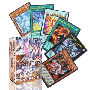 Jeu de société personnalisé en promotion, <span class=keywords><strong>produit</strong></span> anime, 72 cartes/boîte, jeux de cartes à collectionner <span class=keywords><strong>Yu</strong></span>-<span class=keywords><strong>Gi</strong></span>-<span class=keywords><strong>Oh</strong></span>!, collection de cartes à estamper au laser en anglais, articles de collection - Product Image 4