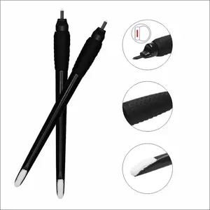 2022 nuovo Design Beauty Black 18U sopracciglio Microblading penna manuale penna Microblading usa e getta con pennello