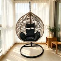 Fauteuil suspendu œuf en métal pour extérieur, personnalisé, avec coussin à séchage rapide, idéal pour patio, balcon et jardin - Vente en gros