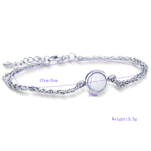 White Round Ceramic <b>Bracelet</b> 10mm For Women Gift Jewelry Geometric <b>Ball</b> Shape - Product Image 5
