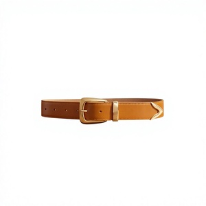Cinturón Ecológico Vintage para Hombre de Cuero Vacuno con Hebilla de Acero Sólido, BS INTERNATIONAL, 3.8cm de Ancho, 140cm de Largo, Moldeado en una Sola Pieza - Product Image 1