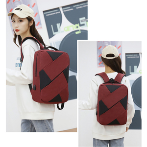 <span class=keywords><strong>Sac</strong></span> à <span class=keywords><strong>dos</strong></span> pour ordinateur portable au design géométrique avec port de charge USB, <span class=keywords><strong>sac</strong></span> de voyage d'affaires moderne pour hommes et femmes, idéal pour le travail et l'université, <span class=keywords><strong>bleu</strong></span> <span class=keywords><strong>marine</strong></span> - Product Image 1