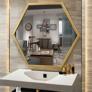 Venta directa del fabricante Estilo nórdico <span class=keywords><strong>Cuerda</strong></span> para colgar en la pared Marco de metal <span class=keywords><strong>Espejo</strong></span> de baño <span class=keywords><strong>Espejo</strong></span> de hotel - Product Image 5