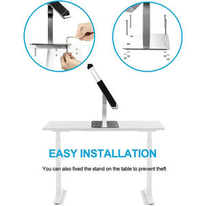 Anti-theft with Keys Aluminum Alloy Tablet <strong>Holder</strong> <strong>Stand</strong> Secure Desk Mount with Lock for 7-11 Adjustable Desktop PC Mobile <strong>Holder</strong> - Product Image 5