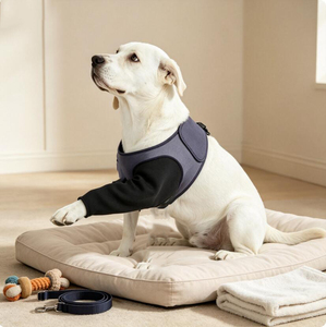 Adjustable <b>Dog</b> Leg Brace Anti-Lick Recovery Sleeves Cone for Front Legs Neoprene <b>Dog</b> Knee Brace Pet Compression Support Wraps - Product Image 3