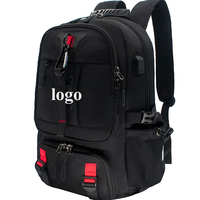 Sac à dos de voyage et de loisirs multifonctionnel pour homme avec logo personnalisé, grande capacité, pour ordinateur portable 17 pouces