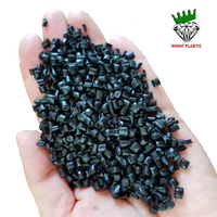 Granulés de plastique polypropylène (PP) de qualité d'injection noire Film de moulage de matériau recyclé vierge Pellets de PP de qualité alimentaire