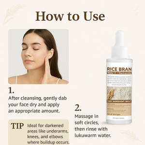 Ampolla Exfoliante de Arroz Blanco y Negro, Ampolla de Suero de Arroz de Doble Efecto para la Cara, Exfoliante, Eliminador de Piel Muerta - Product Image 3