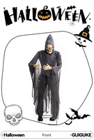 Décoration d'extérieur motorisée GUIGUKE pour maison hantée d'Halloween avec capteur de mouvement et scène d'horreur