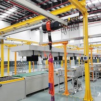 Grue légère KBK pour la ligne de fabrication d'appareils électroménagers, système de levage de composants, système de poste de travail modulaire sur rail en aluminium