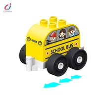 Jouet de construction en blocs de particules pour enfants, mini voiture de dessin animé mignonne, assemblage pour garçon, blocs de construction éducatifs DIY, briques de voiture