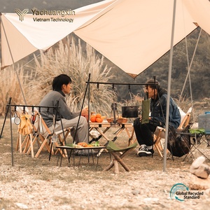 Soporte de Cocina Metálico para Exteriores, Estructura Triangular Negra, Plegable y Colgante, para Parrillas de Camping - Product Image 3