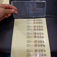 Autocollants adhésifs d'avertissement pour brosse à dents électrique, étiquettes personnalisables, impressions haute définition, matériau PE, résistant aux rayures