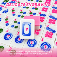 Tuiles de Mahjong Américaines en Mélamine Double Couche Taille 30, Ensemble de Mahjong Numéroté avec Jokers pour Soirées de Jeu en Famille, Vente en Gros