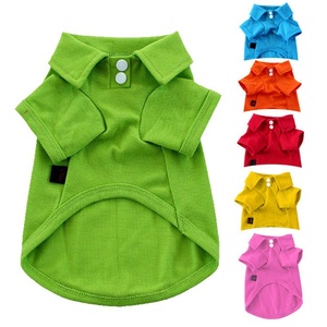 Maglietta Polo Classica in Morbido Cotone per Cani, Tinta Unita, Colori Vivaci, per Stagioni Estive/Primaverili, Taglie da XS a XXL - Product Image 1