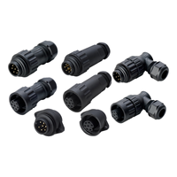 Connecteur circulaire étanche IP67 WEIPU WA22 avec contacts en laiton plaqué or, 4 broches et 7 broches, fiche mâle et femelle WA22J7TE1 WA22K7ZE1
