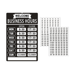 Securun moderno Kit per le ore di lavoro in plastica per le ore di <span class=keywords><strong>chiusura</strong></span> del <span class=keywords><strong>negozio</strong></span> modificabile orario di <span class=keywords><strong>chiusura</strong></span> durevole per l'applicazione di edifici domestici - Product Image 2