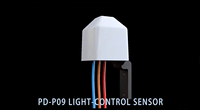 Capteur de lumière extérieur PDLUX PD-P09, fourni par l'usine, contrôle photoélectrique IP65 pour capteurs optiques de l'aube et du crépuscule