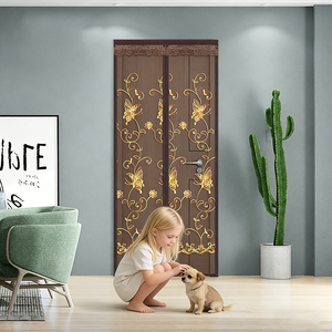 <span class=keywords><strong>Cortinas</strong></span> Magnéticas Bordadas para Puerta con Diseño Moderno, Resistentes a Insectos, Fáciles de Instalar, Convenientes para Abrir/Cerrar - Product Image 2