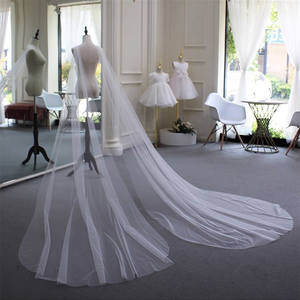 QUEENS GOWN <span class=keywords><strong>mariée</strong></span> maille douce voiles de <span class=keywords><strong>mariée</strong></span> voiles de mariage <span class=keywords><strong>Cape</strong></span> <span class=keywords><strong>mariée</strong></span> épaule châle voiles ivoire - Product Image 4