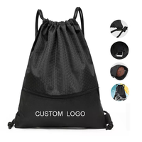 Vente en gros de sac à dos à cordon en polyester 420D personnalisé sac à cordon personnalisable avec logo