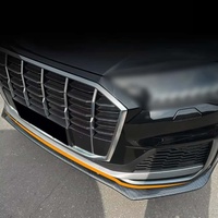 Lèvre de pare-chocs avant monobloc en ABS noir brillant et motif carbone, pièces de modification compatibles avec Audi Q7 2020 à 2023 SUV