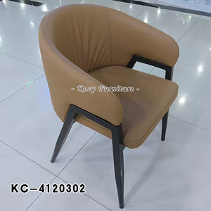 <span class=keywords><strong>2025</strong></span> thiết kế hiện đại giá rẻ đồ nội thất nhà PU da phòng ăn ghế sắt chân vải đầy màu sắc ghế ăn - Product Image 3