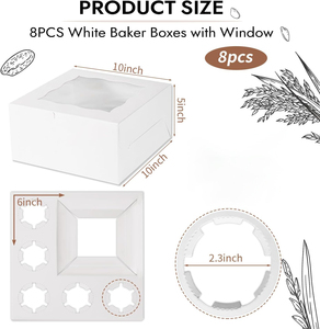Mother's Day Flower Cake <b>Dessert</b> Packaging <b>Box</b> with Paperboard Folders Varnishing Finish Disposable Food Safe for Cakes Pastries - Product Image 3