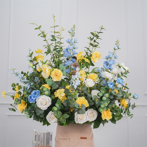 Flores artificiales para el pasillo de boda, arreglo floral de tacto real para decoración de ceremonias, decoración para el pasillo. - Product Image 1