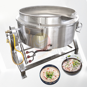 Marmite de cuisson inclinable à double enveloppe avec turbine mélangeuse en acier inoxydable pour la cuisson des sauces - Product Image 6