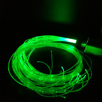 Cable de Fibra Óptica PMMA de 12000m/rollo, 0.25MM, Guía de Luz de Plástico con Extremo Luminoso para Ropa Luminosa